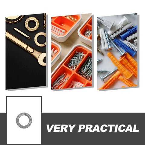 M10 Wedge Locking Washers Heavy Duty Manganese Steel Anti Vibration Safety Lock Hardware For Screws And Bolts Fastener Pack with tools