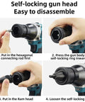 Powerful Cordless Rivet Nut Tool Kit With M3 To M12 Bits For Easy Automatic Installation Featuring Ergonomic Handle For No Cable Hassles And Serious Grip On Any Metal Job self-locking gun head