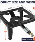 Heavy Duty Portable Propane Camping Stove With 65 Lb Support Single Burner Outdoor Gas Stove dimensions and weight details