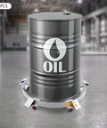 Heavy Duty Drum Dolly Built Tough With Q235 Steel Five Wheels 1250 Lb Load Capacity Secure Load Design To Stop Sagging And Tipping The Ultimate Workshop Workhorse For Fast, Safe Drum Handling. 55-gallon oil drum on 360-degree steel dolly