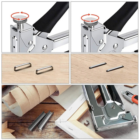 3 In 1 Heavy Duty Staple Gun Set With Remover All Steel Construction 2000 Staples Pro Grade for Upholstery Carpentry Use