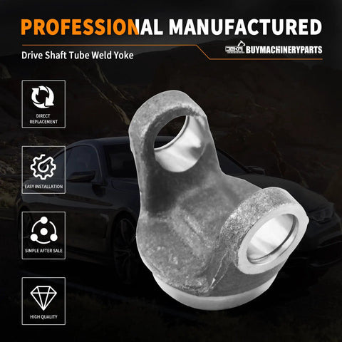 Heavy Duty Driveshaft Tube Yoke Replacement For 1350 Series U Joint With 3.000 Inch Tube Size And.083 Wall Thickness showcasing weld yoke design.