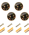 Rustic Forest Mushroom Cabinet Knobs 4 Pack, Round Drawer Pulls And Dresser Handles with screws