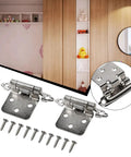 2 Pack Overlay Cabinet Hinges Self Closing Semi Concealed Hinges For Face Flush Mount Kitchen Cabinet Doors With Adjustable Overlay