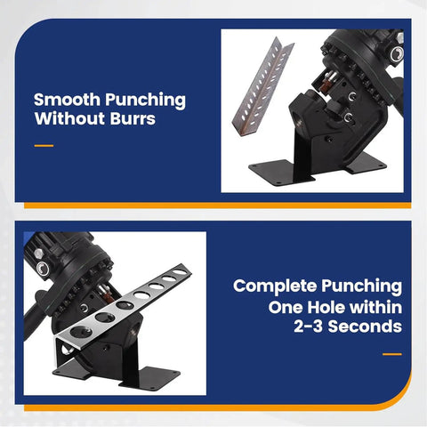 Built Tough Cordless Hydraulic Hole Puncher With Lithium Battery And Extra Dies For Snappy Steel Aluminum Copper Plate Cutting Up To 16 Ton Force Smooth Plug And Play Power Tool Kit With Safety Gloves Included Today