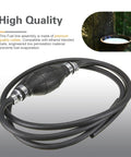 5/16 Inch 6 Foot Marine Fuel Line With Primer Bulb and Stainless Steel Clamps, coiled rubber hose focus, high quality text