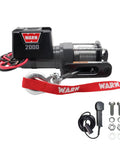 2000 Lb 12V Electric Winch With Steel Cable, Hook And Corded Remote Portable Compact Power For Trailers and ATVs