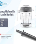 Mini Blender Tamper Plunger Replacement for 32 oz and 48 oz Standard Containers, Fits E310 Blender, Prevents Blade Contact