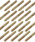 Heavy Duty M4 Double Headed Hanger Bolts With Self Tapping Half Wood Half Machine Threads Zinc Plated Steel Fasteners visible in a pack of twenty.