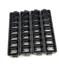 Pro Grade 7-Slot Bit Holder Set 4 Pack Black Plastic Storage Organizers for Drill Bits and Fasteners Heavy Duty Replacement Part