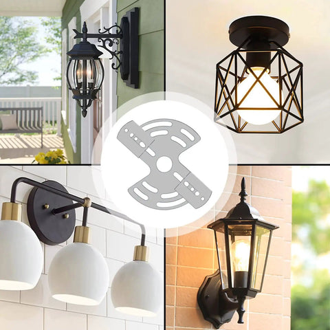 Adjustable Ceiling Light Mount Crossbar With Screws And Nuts Go To Fixture Bracket For Wall Or Ceiling Installations Close To Ceiling Chandelier Plate Fits 4.33 To 5.12 Inch Hole Spacing Easy Fit And Solid Support for wall sconces