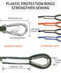 Rugged 10 Millimeter Climbing Rope With Two Steel Hooks For Outdoor Rescue And Rappelling, Ultra Strong Polyester Cord Details