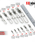 Duo Lock Ball Bearing Snap Swivels For Fishing Lures And Tackle, Easy Open Barrel Swivels For Quick Lure Swaps And Heavy Duty Saltwater Snaps That Handle Big Fish And Rough Tides, sizes 0#-10#