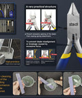 Starter To Pro Model Tools Kit 14 Piece Set For Gundam And Miniature Builds Pro Basic Tools Craft Kit with pliers and sanding sticks