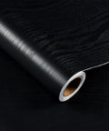 Matte black wood texture roll, Dope Matte Black Peel And Stick Wood Texture Wallpaper Roll 16 Inch By 120 Inch Self Adhesive Cover
