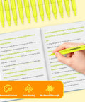 Bulk 48 Pack Yellow Highlighters With Chisel Tip And Quick Dry Ink No Bleed Through For Studying Notes Back To School Office Supplies For Students And Teachers used on notebook