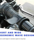 Universal Motorcycle Cruise Control Assist And Throttle Stabilizer Handlebar Wrist Grip showing ergonomic wave design for comfort.