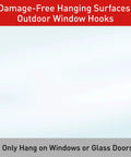 Outdoor Heavy Duty Adhesive Strips For Hanging Hooks And Decor Clear Weather Resistant Large And Medium Refill Strips Set