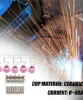 Get Prime Cuts With These 30Pcs Plasma Cutter Consumables Set featuring ceramic cups, electrodes, and accessories for 0-60A machines.