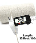 Cotton Twine Pack Of 3 Natural Jute Packing And Wrapping Twines In Black And White 984 Feet Total 2mm Thick 10 Ply with caliper