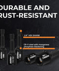 17 Piece Magnetic Nut Driver Set for SAE and Metric, Premium Impact Hex Nut Driver Drill Bit Master Kit with Cr V Steel