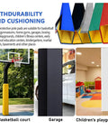 Heavy Duty Square Foam Pole Cover For Basements And Garages Featuring No Sweat Wrap Up Design And Tough As Nails Impact Shield in various settings.