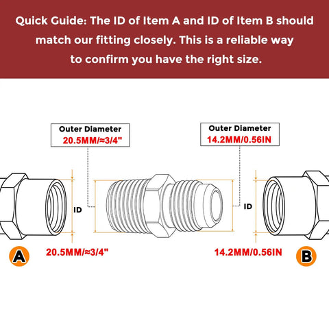 Diagram of One Half Inch NPT To Three Eighth Inch Male Flare Brass Hex Nipples Hose Connectors dimensions for accurate fitting.