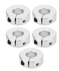 Top Tier Aluminum Alloy Shaft Collars 5 Pcs Two Thirds Inch Heavy Duty Clamping For Machinery Fixing And Positioning Keeps Load Slim Sick Flex Use In Your Garage Shop Always Reliable No Hassle Get Job Done Fast Smooth Day By Day, five silver shaft collars