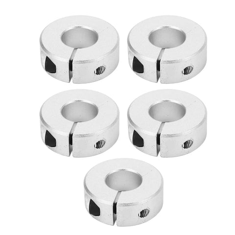 Top Tier Aluminum Alloy Shaft Collars 5 Pcs Two Thirds Inch Heavy Duty Clamping For Machinery Fixing And Positioning Keeps Load Slim Sick Flex Use In Your Garage Shop Always Reliable No Hassle Get Job Done Fast Smooth Day By Day, five silver shaft collars