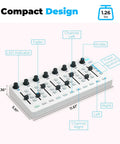 Wireless MIDI Controller Mixer With 43 Backlit Buttons And USB MIDI Keyboard For PC And Mac, compact design dimensions