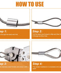 Steps for using the 320 Piece Aluminum Crimping Loop Sleeve Kit With Eight Sizes From 3/64 Inch To 1/4 Inch for rigging cables