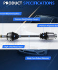 Product specifications for Front CV Axle Pair For Honda CR V 1997 2002 LX EX SE 2.0L L4 Automatic Transmission