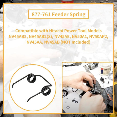 Ten Pack Feeder Springs For Coil Roofing Nailer Models NV45AB2 NV45AB NV50A1 877761 Replacement Parts Made From Durable Metal