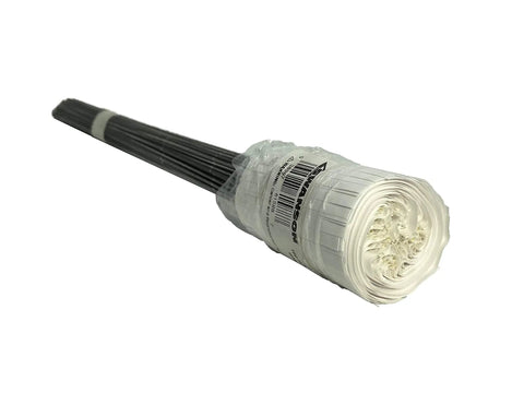 Bundle of white marking flags with 15-inch wire staffs, 2.5 x 3.5-inch for utility lines, sprinkler heads, property boundaries, durable 100 pack