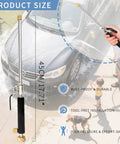 Person holding High Pressure Hose Nozzle Attachment Wand For Power Washer With Dual Spray Tips Hydro Jet Cleaning Lance for car cleaning.