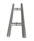 Double Sided Ladder Style Push Pull Door Handle 16 Inch Brushed Stainless Steel Finish Fits Steel Aluminum And Glass Doors Interior And Exterior Use Modern Contemporary Door Pulls Slick Grips front view
