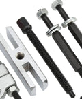 Close-up of metal components from 9 Piece Bearing Separator Puller Set Portable Bearing Removal Tool Kit for automotive use