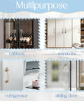 Clear acrylic adhesive handles on cabinets, wardrobe, refrigerator, sliding door showcasing versatility for quick cabinet makeover