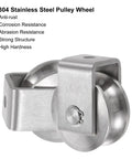 U Groove Wheel Pulley 304 Stainless Steel 2.7 Inch Diameter Track Wheel Built To Last Heavy Duty 2000 Lb Capacity For Sliding Gates And Industrial Machinery Groove Width 0.87 Inch Rust Resistant, stainless steel pulley wheel with groove and bearings