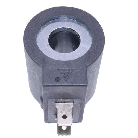 12V Solenoid Valve Coil With 2 Spade Connectors For Hydraforce Stems 08 80 88 98 One Half Inch Hole Replacement Part Top View