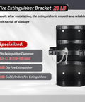 Heavy Duty 20 Lb Fire Extinguisher Bracket Wall Mount Holder For 20 Lb Dry Chemical And 10 Lb CO2 Extinguishers, Steel ST12