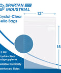 12 By 15 Inch Self Sealing Cellophane Bags 100 Count Crystal Clear Poly Packaging For Clothes, Prints, Photos And Documents