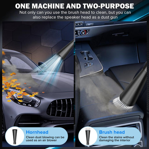 Pro Grade High Pressure Car Cleaning Gun With Dual Nozzles for dust removal and deep cleaning on car exterior and interior surfaces