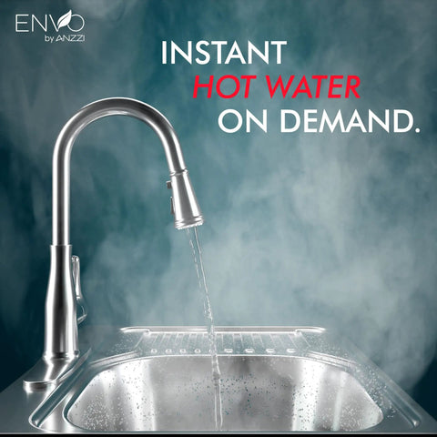 Tankless Electric Water Heater 6 kW at 240V No Tank Hot Water On Tap For Sinks And Kitchens showcasing instant hot water