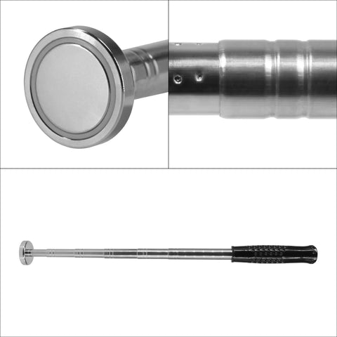 Retractable Magnetic Pickup Tool With 35 Lb Suction Extends Up To 41 Inches For HardToReach Corners Includes Durable Magnet Pen Head
