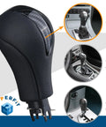 Gear Shift Knob For Automatic Transmission Replacement In Black And Carbon Fiber, Designed To Match OEM Dimensions
