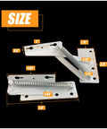 Heavy Duty Flip Up Storage Box Hinges 2 Pack Rust Resistant Cold Rolled Steel Slow Close Spring Action Ultra Smooth Lid Lifts Quiet Durable Performance size diagram