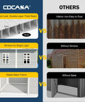 Comparison of 4x8 Foot Resin Lean To Shed With Floor vs other materials, highlighting wood look, window, and base advantages.