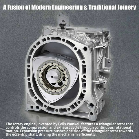 Hands On 3D Wooden Puzzle Engine Kit With 230 Piece Rotary Engine Build For Adults And Enthusiasts, Dope Functional Mechanical Model With Dynamic Motion, Educational STEM Project For Curious Hobbyists, rotary engine cutaway