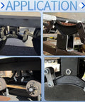 Application view: Trailer Shackle Kit For Double Eye Springs 3,500 Lbs To 5,200 Lbs Dual Axle Upgrade With Equalizers And Full Hardware